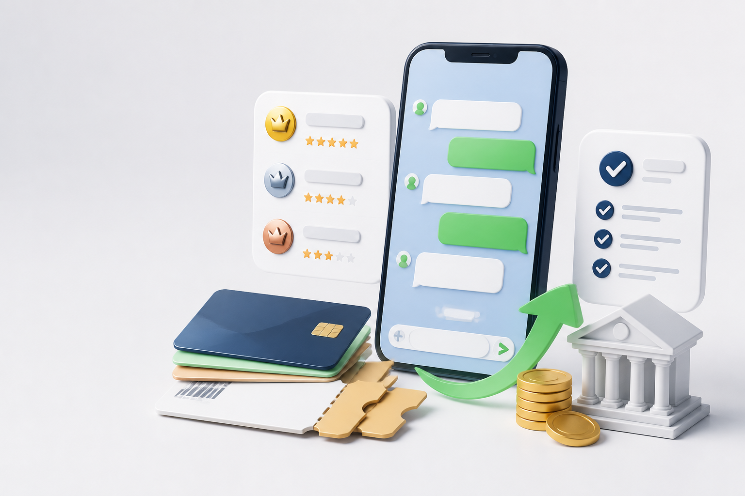 スマホで先払い買取業者を比較するイメージ